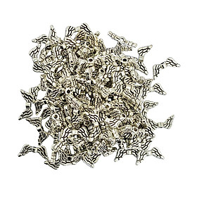 100pcs Silver Angel Wings Shape Alloy Pendants Charms for DIY Jewelry Making
