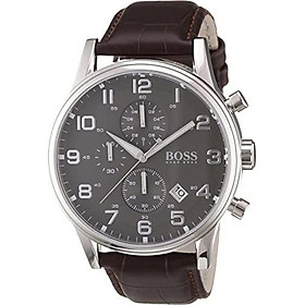 Hugo Boss 1512570 Leather Mens Watch - Black Dial
