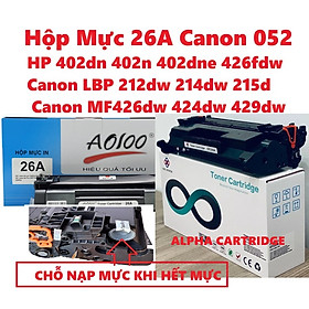 Mua Hộp mực 26A cho máy in HP MFP M426fdn  M402dw  M402n  M402dne  M402d Canon LBP 214dw 424dw 426dw Hàng chính hãng Alpha Cartridge