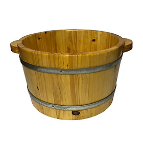 Chậu Ngâm Châm Gỗ Thông Có Quai - CAO 25CM