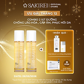 Combo 2 Xịt dưỡng NMN và HA chống lão hóa, giúp cấp ẩm và phục hồi da Sakirei NMN Revitalize Treatment Spray 150ml