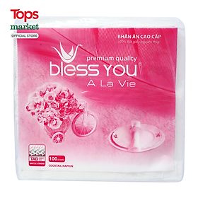 Khăn Giấy Ăn Bless You 23*23 Gói 100 Tờ