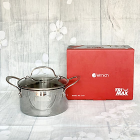 [ELMICH - EL3731] NỒI INOX 304 CAO CẤP 3 LỚP ĐÁY LIỀN TRI-MAX 16CM - 1,5L