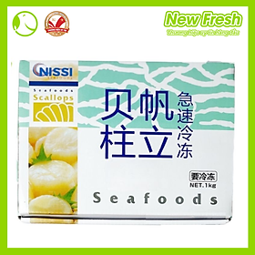 Cồi Sò Điệp Nissi Sashimi Thịt To Dày Size 2S 30-35 Cồi - Hộp 1Kg