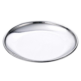 Stainless Steel Dinner Plates Tray Round Dessert Cake Snack Dishes 5.5 Inch