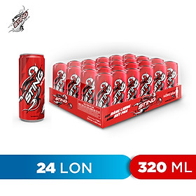 Thùng 24 Lon Nước Tăng Lực Sting Dâu (320ml/Lon)