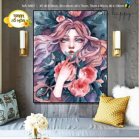 Mua Tranh Số Hóa Nàng Thơ Cổ Trang BEE HAPPY Mã CN007