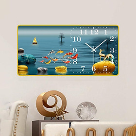 Mua Tranh Đồng Hồ Treo Tường tráng gương ️Freeship️ Đồng Hồ Pha Lê Trang Trí Decor Nhà Cửa Phòng Khách kim trôi