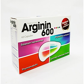 VIÊN UỐNG BỔ GAN ARGININ 600 - NGUYÊN LIỆU NHẬP KHẨU MỸ - HỖ TRỢ GIẢI ĐỘC, BẢO VỆ TẾ BÀO GAN - GIÚP THANH NHIỆT MÁT GAN - HẾT LO NÓNG TRONG, DỊ ỨNG MẨN NGỨA, NỔI MỀ ĐAY - HÔP 60 VIÊN