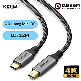 Mua Cáp chuyển đổi QGeeM USB Type C 3.1 sang Mini DisplayPort 4K 60HZ HDTV dài 1.2m cho Macbook  Sansung S8-Hàng Chính Hãng