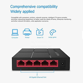 Bộ chia mạng tín hiệu 5 cổng switch 5 port 10 100 1000Mbps Mercusys MS105G