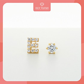 Bông Tai Nữ Chữ E Vàng Tây 14K BTAM105 Huy Thanh Jewelry