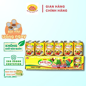 Nước Trái Cây Minh Trung 250ml Không Chất Bảo Quản - Thùng 24 Lon Nước Trái Cây 24
