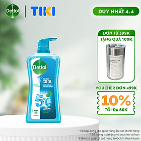 Sữa tắm Dettol mát lạnh tức thì - chai 950g