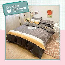 Bộ Chăn Ga Gối Cotton 3Dm6/m8/2m-Tiệm Nhà MêuSet 4 Món 2 Vỏ gối ,drap , vỏ chăn Dấu Công HÀNG CAO