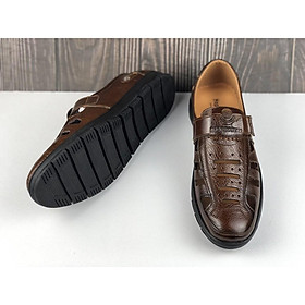 Giày lười nam giầy lười da bò thật 100% thiết kế mùa hè thoáng mát hàng Việt chuẩn xuất xịn- HS63