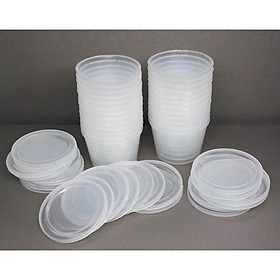Mua Bộ 50 cốc nhựa cao cấp làm caramen  bánh flan  sữa chua 2 dung tích 50ml và 100ml cho gia đình