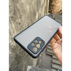 Ốp lưng cho Samsung Galaxy A72, A52, A32 4G, A32 5G nhám viền màu che camera (đen)