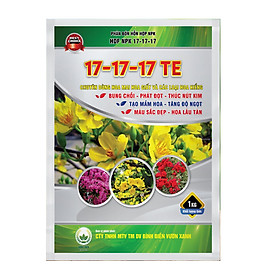 Mua Phân bón HDF NPK 17-17-17 TE chuyên dùng cho Hoa Mai - Hoa Giấy - Hoa kiểng giúp Bung chồi - Tạo mầm hoa - Màu sắc đẹp lâu tàn