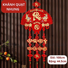 Khánh Quạt Đỏ Trang Trí Ngày Tết