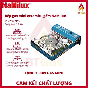 Mua Bếp ga mini hồng ngoại  bếp gas NaMilux tích hợp van an toàn  chống nổ PL - 2027PS - Hàng chính hãng