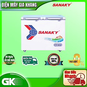 TỦ ĐÔNG SANAKY 210 LÍT VH-2599A2KD ĐỒNG (R600A) (KÍNH CƯỜNG LỰC) - HÀNG CHÍNH HÃNG