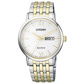 Đồng Hồ Citizen Nam Dây Kim Loại Máy Eco-Drive BM9014-82A - Mặt Trắng (37mm)