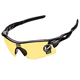 Unisex Anti-UV Glasses Cycling Goggles Sports Riding Sunglasses Frame color:Night vision yellow