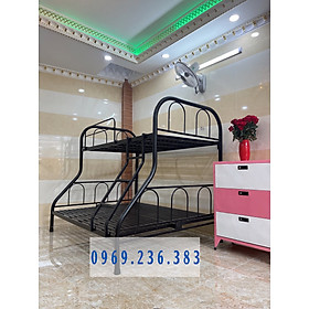 Mua Giường sắt hai tầng Đại Thành tầng trên 1m tầng dưới 1m2 màu Đen