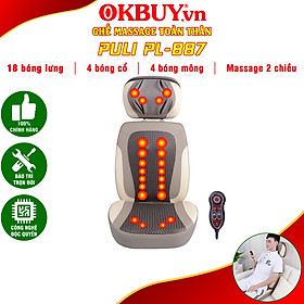 Ghế massage cổ lưng mông hồng ngoại Puli PL-887 - Hàng cao cấp