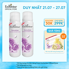 Combo 2 Xịt khử mùi Enchanteur Charming/ Sensation/ Delightful/Romantic/Magic 150ml/Chai