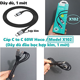 Mua Cáp sạc nhanh C to C PD 60W cho laptop tablet điện thoại hoco X59 (1m) X102 (1m) _ Hàng chính hãng