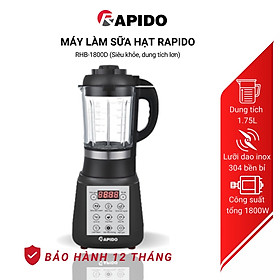 Mua Máy làm sữa hạt Rapido RHB1800D 1000W 1.75L xay nấu đa năng  phù hợp mọi gia đình BH 12 tháng - Hàng chính hãng