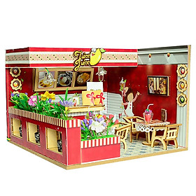 Dollhouse Miniature with Furniture, DIY Dollhouse Kit, Creative Room Decorations Kit, 1:24 Scale Model House for Woman and Girls  (Sweet Juice Shop)