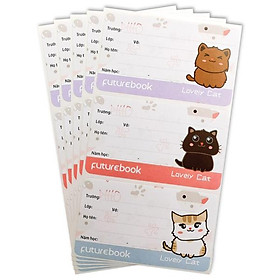 Nhãn Vở Học Sinh Lovely Cat - futurebook N134 (15 Nhãn)