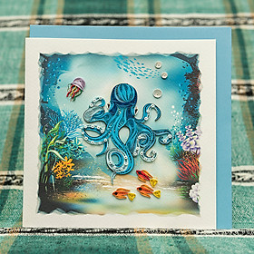 Thiệp Giấy Xoắn Biển - NC-S1501