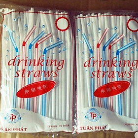 Mua 1 Bịch ống hút trắng bẻ đầu - Bịch khoảng 70 ống