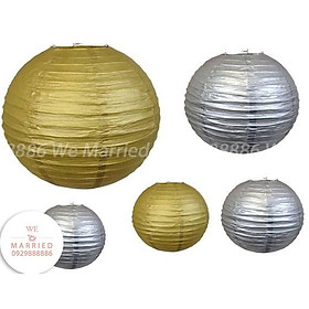 Đèn Lồng Giấy Màu Bạc