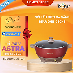 Mua Nồi Lẩu Điện Đa Năng BEAR DHG-C50N3 Dung Tích 5 Lít Công Suất 1500 W - Hàng Chính Hãng