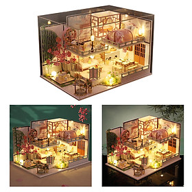 DIY Wooden Dollhouse Miniature 3d Creative Room Kit Craft Kits for Adults Birthday for Women and Girls Birthday Holiday Gift Toy