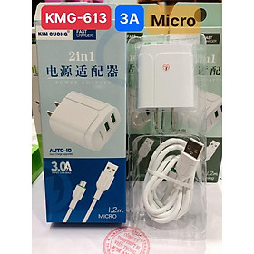 Mua Bộ sạc nhanh Kim Cương 613 dòng điện 3A chân cắm Micro  Hàng chính hãng