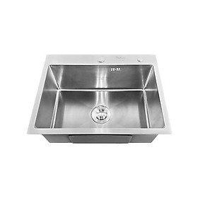 Mua Chậu rửa chén inox SUS304 ALLYBUILD  chậu đúc inox rửa chén  chậu inox 1 hộc   mặt xước 3 ly  chống ồn  chậu rửa ABCRI001