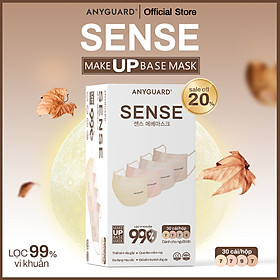 Hộp Khẩu Trang Y Tế ANYGUARD SENSE MAKE UP BASE Lọc 99% Vi Khuẩn