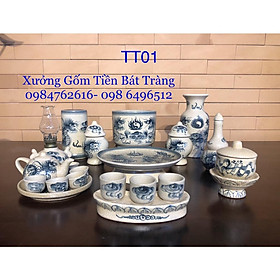 Mua TT01 - Bộ thờ Thần Tài Men rạn giả cổ Vẽ tay thủ công 100%
