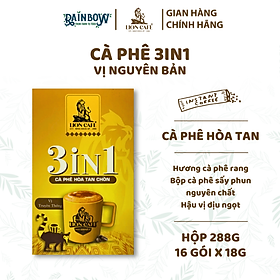 LION CAFE - Cà phê hòa tan 3in1 - Hộp 288g (16 gói x 18g)