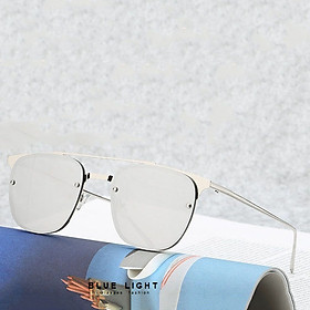 Kính Râm, Kính Mát Nam Nữ Tráng Gương Bạc Mắt Vuông Gọng Khoan Hàn Quốc - BLUE LIGHT SHOP