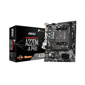 Bo Mạch Chủ Mainboard MSI A320M-A PRO (AMD A320, Socket AM4, m-ATX, 2 khe RAM DDR4) - Hàng Chính Hãng