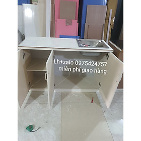 Mua Tủ bếp mini mặt gạch sẵn bồn nhựa đài loan