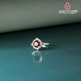 Nhẫn bạc nữ mặt đá  Hạt 7mm Ni17 - Ngọc Quý Gemstones