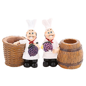 Bộ Đầu Bếp Đựng Tăm Đan Như